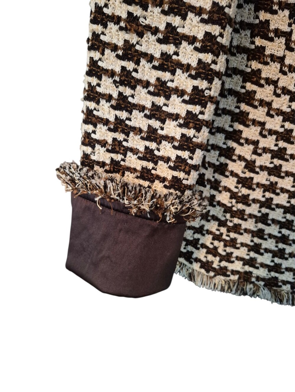 St. John Houndstooth Blazer with atteched Scarf- 10. S39 - Picture 7 of 12